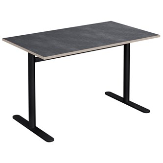 Pelarbord Cross T 120x60 cm akustik linoleum svart stativ