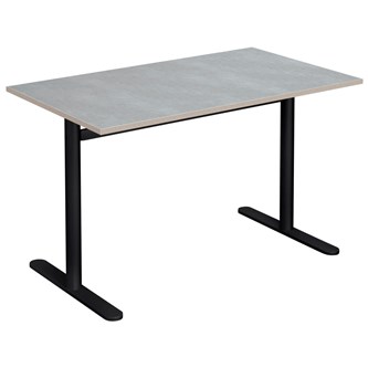 Pelarbord Cross T 120x60 cm akustik linoleum svart stativ
