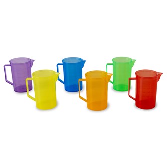 Transparent färgade bägare 6-pack