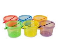 Transparent färgade hinkar 6-pack