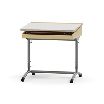 Skolbänk Dalman akustiklaminat silverstativ