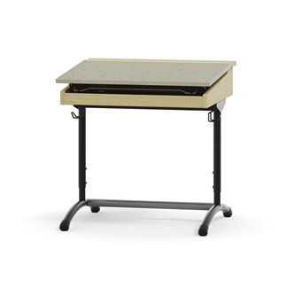 Skolbänk Mandal akustik optimal linoleum svart stativ