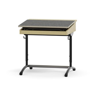 Skolbänk Mandal akustik optimal linoleum svart stativ