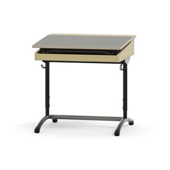 Skolbänk Mandal akustik optimal linoleum svart stativ
