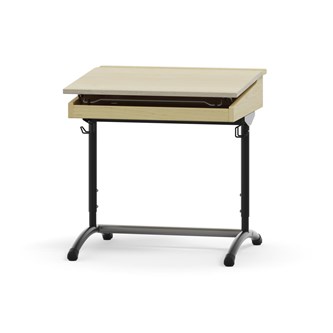 Skolbänk Mandal akustiklaminat svart stativ