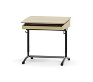 Skolbänk Mandal akustiklaminat svart stativ