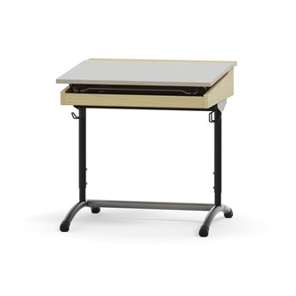 Skolbänk Mandal akustiklaminat svart stativ