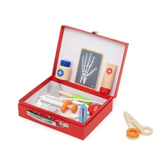 Doktorsväska med träinstrument