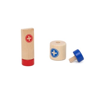 Doktorsväska med träinstrument