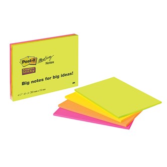 Postit Mötesnotis Super sticky 4 block