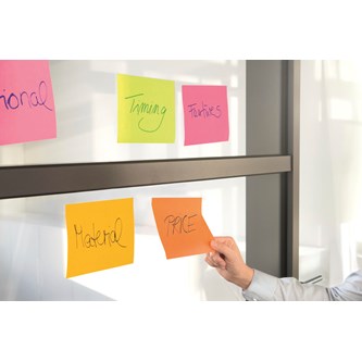Postit Mötesnotis Super sticky 4 block