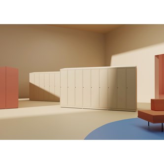 Skolskåp Novis sluttande tak 1:3 B120