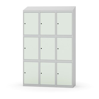 Skolskåp Novis sluttande tak 3:3 B120