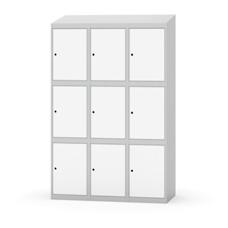 Skolskåp Novis sluttande tak 3:3 B120