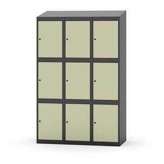 Skolskåp Novis sluttande tak 3:3 B120