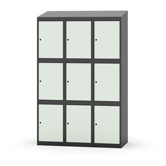 Skolskåp Novis sluttande tak 3:3 B120