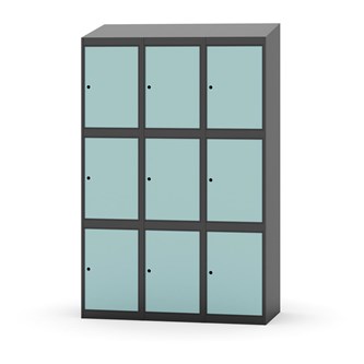 Skolskåp Novis sluttande tak 3:3 B120