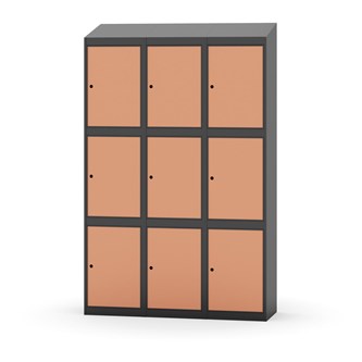 Skolskåp Novis sluttande tak 3:3 B120