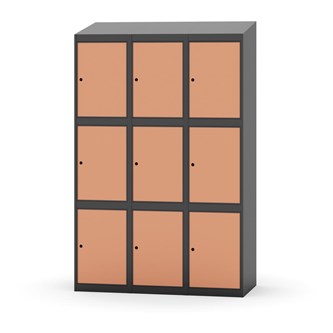 Skolskåp Novis sluttande tak 3:3 B120