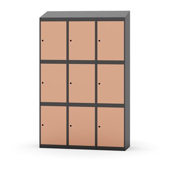 Skolskåp Novis sluttande tak 3:3 B120