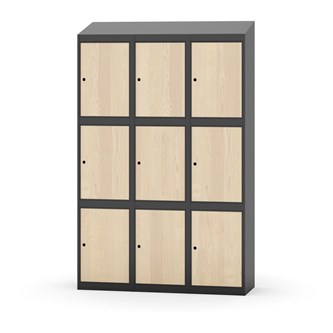 Skolskåp Novis sluttande tak 3:3 B120