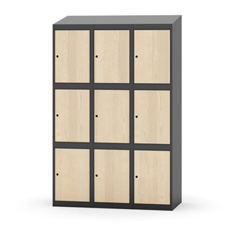 Skolskåp Novis sluttande tak 3:3 B120