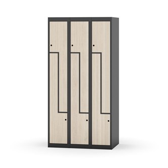 Skolskåp Novis Z plant tak 6 fack B90