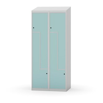 Skolskåp Novis Z sluttande tak 4 fack B80