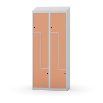 Skolskåp Novis Z sluttande tak 4 fack B80