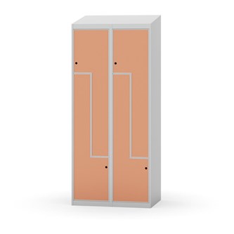 Skolskåp Novis Z sluttande tak 4 fack B80