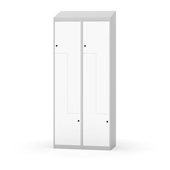 Skolskåp Novis Z sluttande tak 4 fack B80