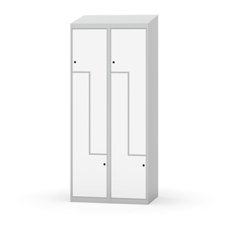 Skolskåp Novis Z sluttande tak 4 fack B80