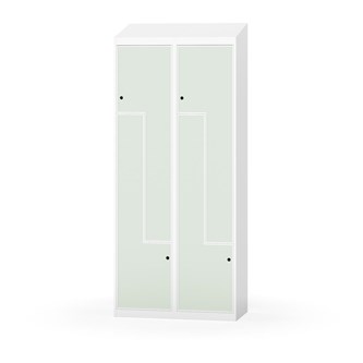 Skolskåp Novis Z sluttande tak 4 fack B80