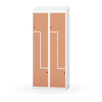 Skolskåp Novis Z sluttande tak 4 fack B80