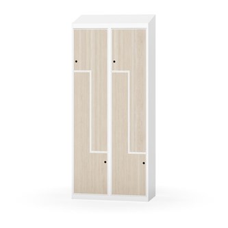 Skolskåp Novis Z sluttande tak 4 fack B80