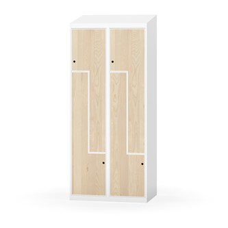 Skolskåp Novis Z sluttande tak 4 fack B80