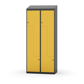 Skolskåp Novis Z sluttande tak 4 fack B80