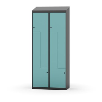 Skolskåp Novis Z sluttande tak 4 fack B80