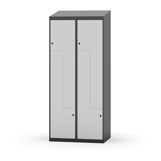 Skolskåp Novis Z sluttande tak 4 fack B80