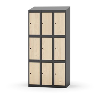 Boxskåp Novis sluttande tak 3:3 B90