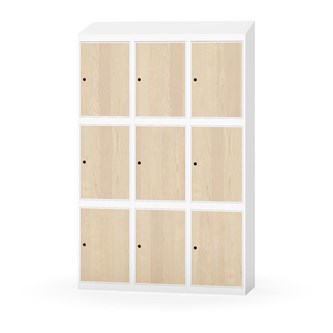 Boxskåp Novis sluttande tak 3:3 B120