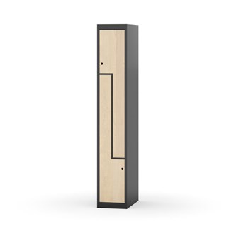 Klädskåp Novis Z plant tak 2 fack B30