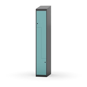 Klädskåp Novis Z sluttande tak 2 fack B30