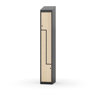 Klädskåp Novis Z sluttande tak 2 fack B30