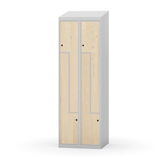 Klädskåp Novis Z sluttande tak 4 fack B60