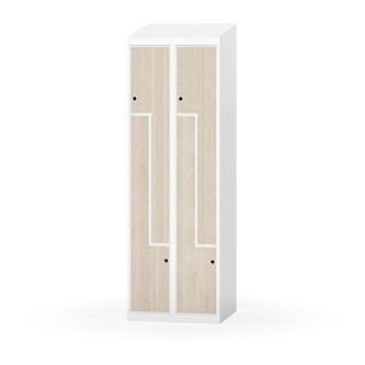 Klädskåp Novis Z sluttande tak 4 fack B60