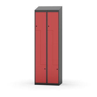 Klädskåp Novis Z sluttande tak 4 fack B60