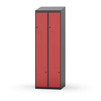 Klädskåp Novis Z sluttande tak 4 fack B60