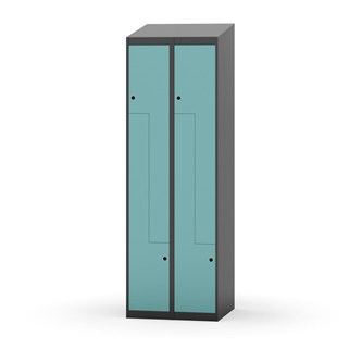 Klädskåp Novis Z sluttande tak 4 fack B60