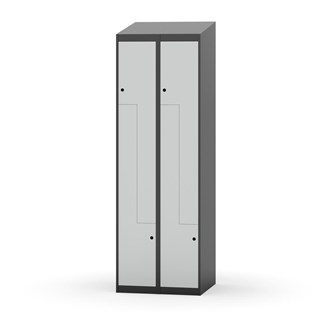 Klädskåp Novis Z sluttande tak 4 fack B60